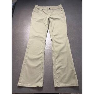 Victoria's Secret Low 5 Flap Pants Olive Green Khaki Bootcut Flare Size 6